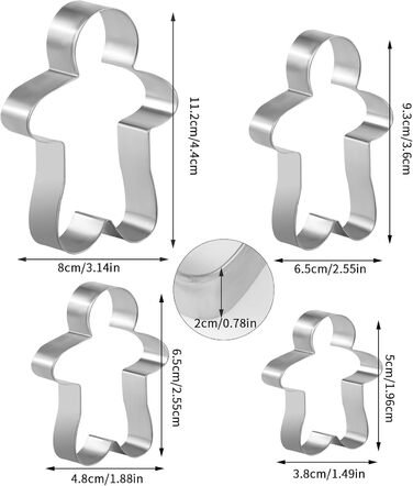 Формочки для різдвяного печива 4 шт PAEFIU