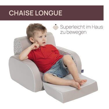 Дитяче крісло Chicco Twist, підходить для дітей від 1 року, трансформується в шезлонг та диван, з 3 конфігураціями, зручне та легке, трансформується одним рухом, для дітей від 12 місяців, крісло-реклайнер для дитячої кімнати, сірий, версія 2025