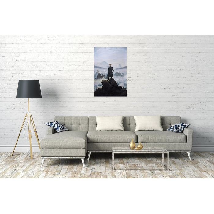 Друковані картини Полотно (40x60 см) Каспар Давид Фрідріх - Мандрівник над морем туману 40x60 см