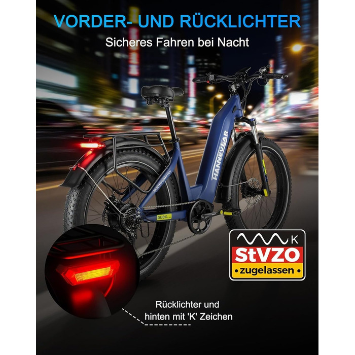 Електричний велосипед HANEVEAR для дорослих, змінний акумулятор 21Ah 48V, фетбайк 250W 85Nm, максимальний запас ходу 120 км, подвійні масляні гальма, гірський електровелосипед 26x4.0&39&39 для бездоріжжя