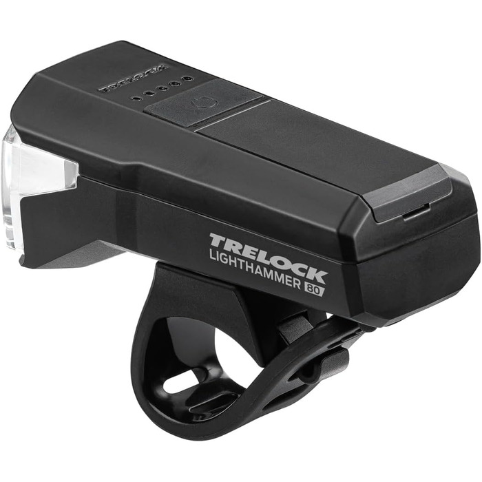 Комплект велосипедних ліхтарів TRELOCK LS 480 LIGHTHAMMER 80 LUX задній ліхтар LS740 з функцією стоп-сигналу Функція заряджання через USB Видимість 100 м Світлодіодний індикатор заряду батареї Схвалено StVZO