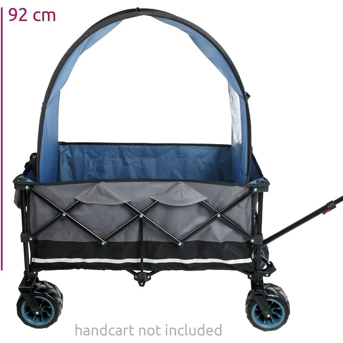 Універсальний навіс від сонця для даху візка ручного візка з вікном відкидний візок пляжний візок синій