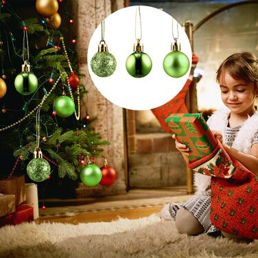 Ялинкові кулі 48 шт зелені Homoyoyo