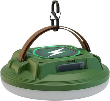 Наметовий світильник на сонці - світлодіодний освітлювальний інструмент для подорожей Складаний корпус з накопичувачем енергії, компактне рішення для яскравості для виживання на свіжому повітрі, 14,5x4,3 см, зелений