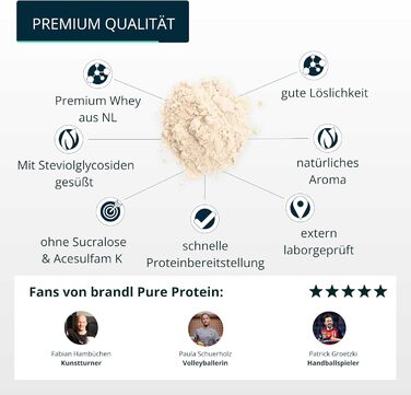 Протеїновий порошок brandl Protein Powder, Neutral, 1000 г