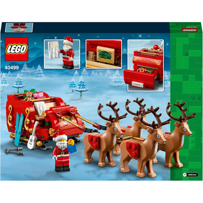 Конструктор LEGO Santa’s Sleigh Set 40499, 343 деталі, сани Санта-Клауса