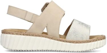 Жіночі сандалі Rieker на танкетці 62950, жіночі сандалі 39 розміру EU, бежевого кольору, 60