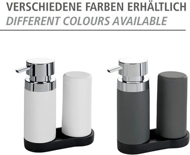 Ополіскувач сірий, 250 мл кожна, багаторазова станція для миючих засобів і мила, 15 x 18 x 7 см, сірий