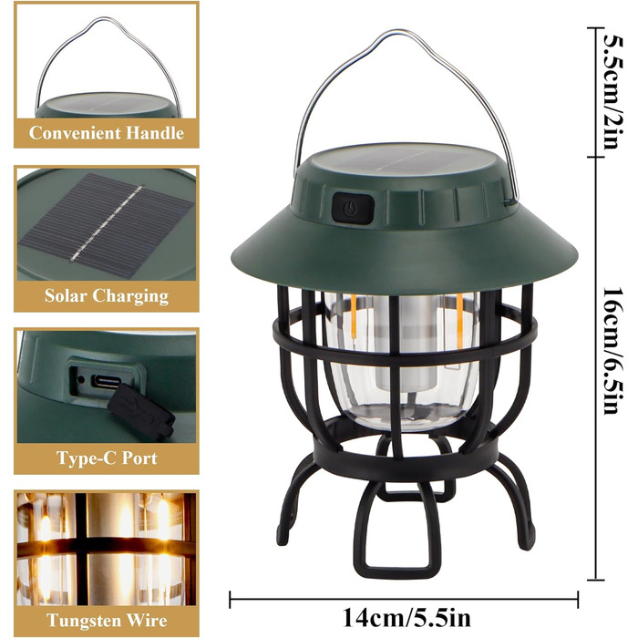 Вінтажні гірлянди для кемпінгу з 2 частин