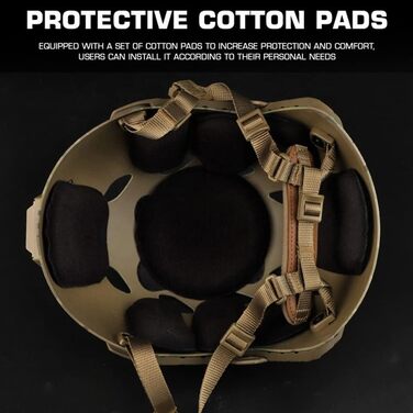 Військові тактичні шоломи TS TAC-SKY спрощена версія Ops-Core Fast SF надвисокий шолом CS захист для пейнтболу та страйкболу (колір E BCP, розмір L) LE Bcp