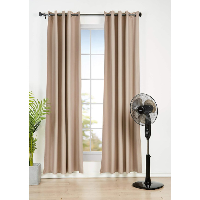 Коливальний подвійний 3-лопатевий вентилятор на п'єдесталі, цифровий, з пультом дистанційного керування, чорний 3-швидкісний чорни