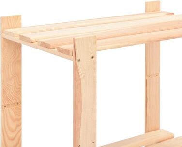 Полиця для зберігання з масиву сосни, 5 полиць, 250 кг, підвальна полиця, дерев&39яна полиця, вставна полиця, 1 полиця