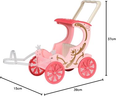 Коляска з поні, лялькова коляска 2-в-1 з плюшевим поні, світловими ефектами та знімною ручкою для штовхання, 707210 Zapf Creation