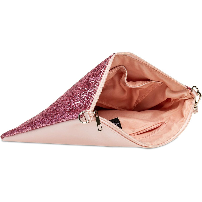 Каспер TA341 велике жіноче клатч XL з блискітками та паєтками для вечірок з ручкою, колір рожевий, розмір універсальний