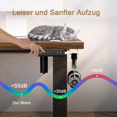 Стіл Homall з регульованою висотою та USB-портом 100x60 см, комп&39ютерний стіл стоячи, ергономічний стіл для домашнього офісу (100x60 см, вінтажний коричневий) 100x60 см коричневий