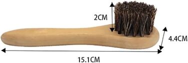 Коричневі щітки для чищення взуття, щітки для глянцю деревини для взуття та сумок, аплікатори для догляду за взуттям