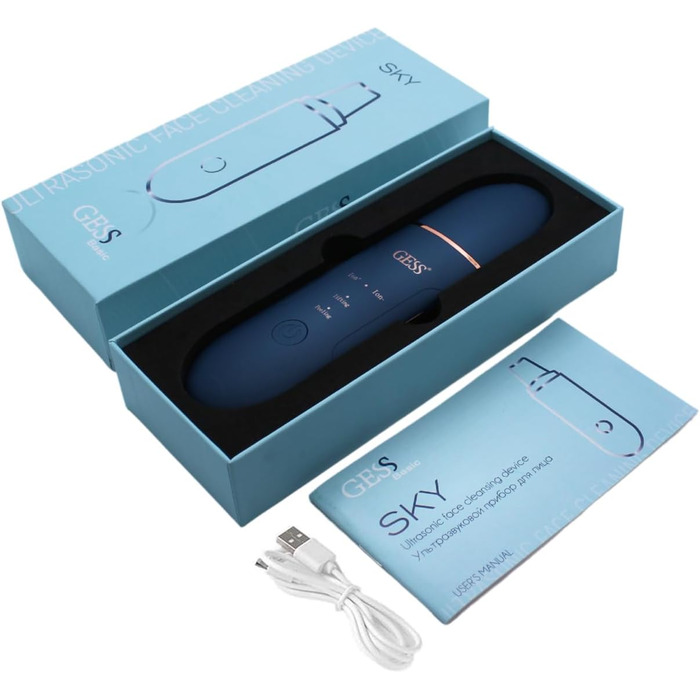 Очищувач пор для обличчя, пілінг для обличчя, ультразвуковий пілінг, іонофорез, ультразвукова лопатка для шкіри, прилад для догляду за обличчям, 4 режими, проти акне, ліфтинг