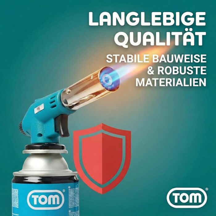 Газовий пальник TOM Кріплення для пальника Газові балончики з байонетним кріпленням MSF-1A для майстерні, саду, кухні тощо 1300C П&39єзорозпал Паяльний пальник Пальник Бунзена (газовий пальник з 4 газовими балончиками)