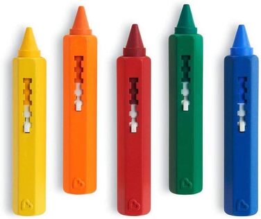 Фарби для ванн Манчкін, барвисті іграшки для ванни, практичні крейдяні фарби для ванни на плитці та кераміці, набір з 5 шт. , який