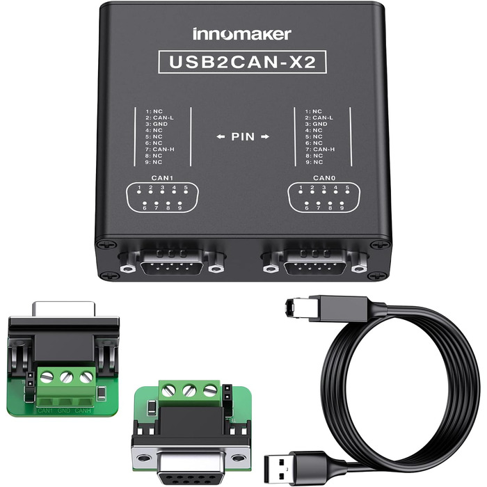 Двоканальний USB-CAN конвертер для Raspberry Pi 5/4/Pi 3B/Pi 3/Pi Zero (W)/Jetson Nano/Tinker Board/всіх SBC/настільних комп&39ютерів/ноутбуків, підтримує Windows, Linux, Mac OS, Android, Venus OS USB2CAN-X2