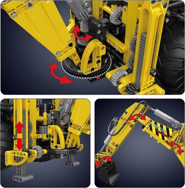 Екскаватор-навантажувач Model Building Set Remote Controled Electric 2239 Pcs Bulldozer Clamping Blocks Construction Kit Technolog