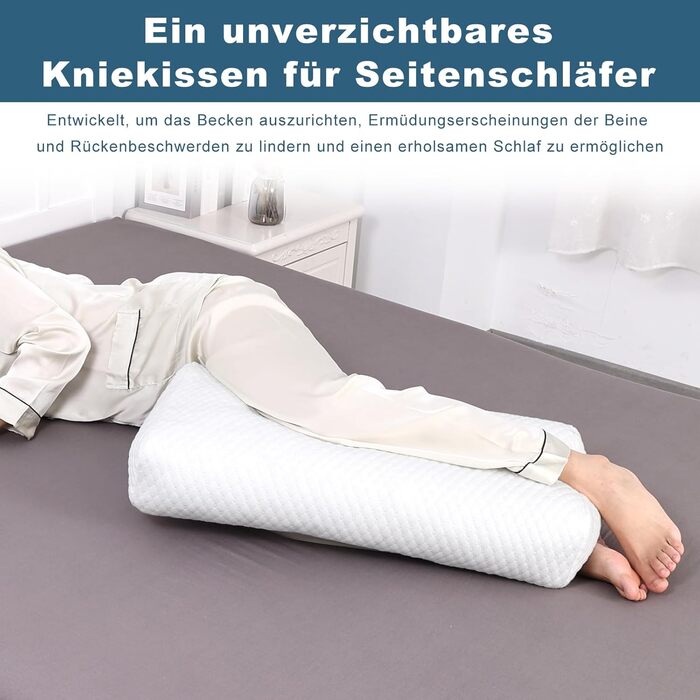 Подушка для коліна TANYOO для сну на боці, регульована подушка для ніг з піни з ефектом пам&39яті для сну на боці, ідеально підходить для полегшення болю в колінах і стегнах і покращення сну