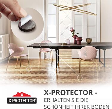 Фетрові накладки для меблів 25 мм, 48 шт., коричневі X-Protector