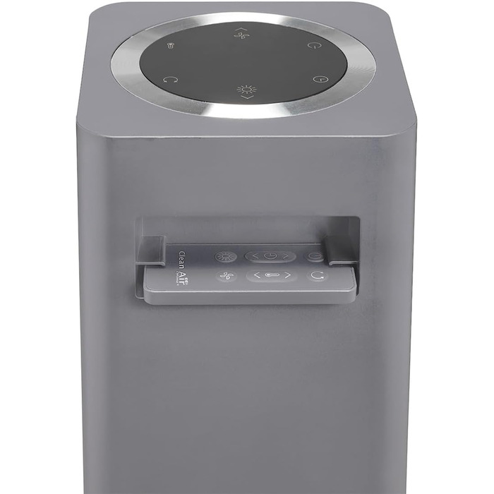 В-1 Дизайнерський вентилятор-обігрівач - Обігрів та охолодження - Обігрів 1000/2000 Вт - Цифровий термостат 15-35C - Коливання 80 - Підходить для приміщень площею до 40 м/100 м Сірий, 904G Smart - 2-