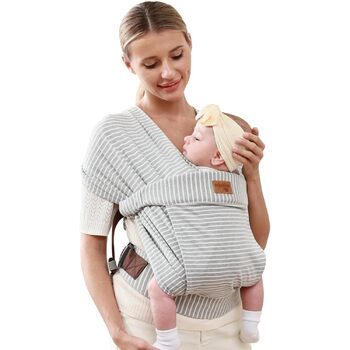 Переноска для новонароджених від народження Extra Soft, Front Carrier Ergonomic (Striped Grey)