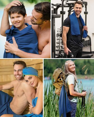 Рушники з мікрофібри Fit-Flip - компактні та легкі - швидковисихаючий рушник з мікрофібри - як дорожній рушник, спортивний рушник,