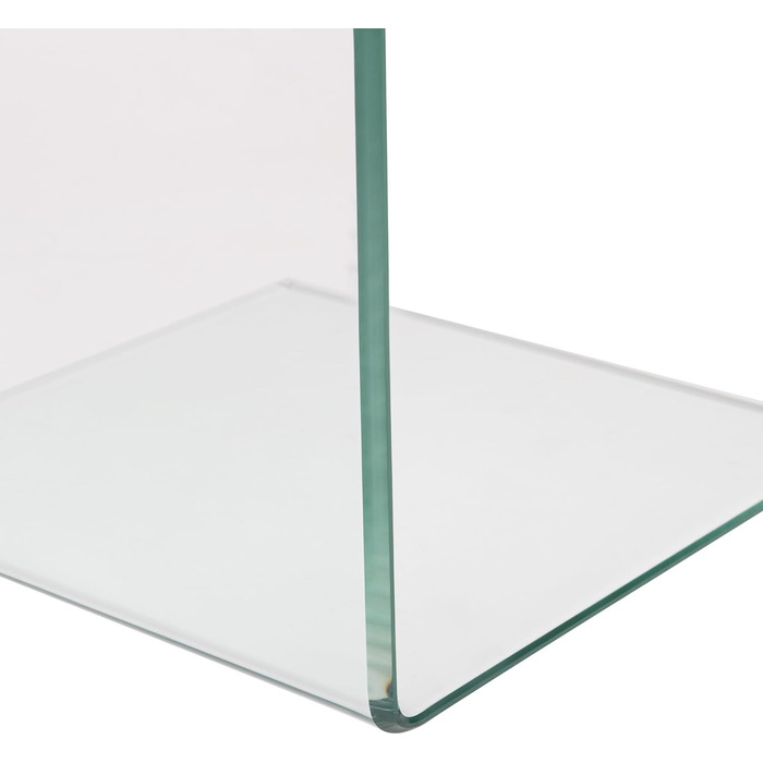 Журнальний столик Beliani, скло, прозорий, C-подібна форма, 40x61 см, сучасний, простий, Lourdes