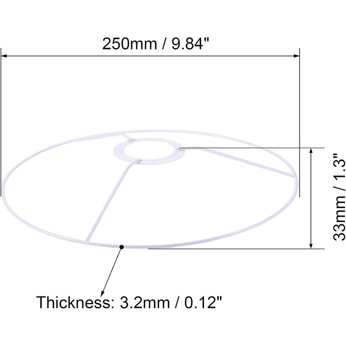 Карта джерел 2 Комплект абажура кільце 250мм діаметр. Рамка тримача для тримача лампи праска