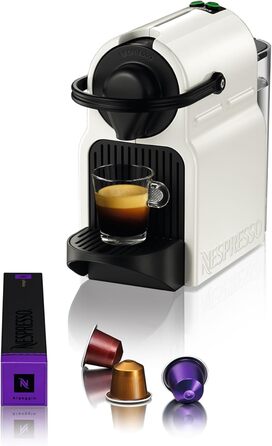 Капсульна машина Nespresso Krups Inissia XN1001 Короткий час нагрівання компактний формат Кількість кави регулюється Кнопка прямого набору Автоматичний викид капсули 0,7 л 34,2 x 19,1 x 32,7 см Білий