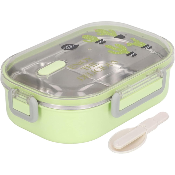 Ланчбокс з нержавіючої сталі, зелений, з термоізоляцією для студентів/дітей