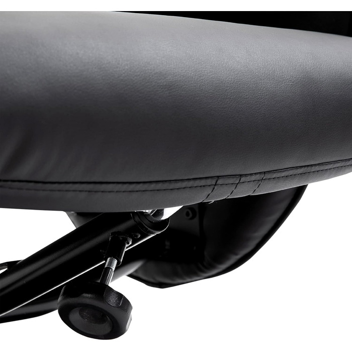 Крісло-реклайнер HOMCOM з підніжкою, обертове крісло для телевізора з 10 масажними точками, функція відкидання, масажне крісло з пультом дистанційного керування, бічна кишеня, крісло для телевізора, штучна шкіра, чорний колір