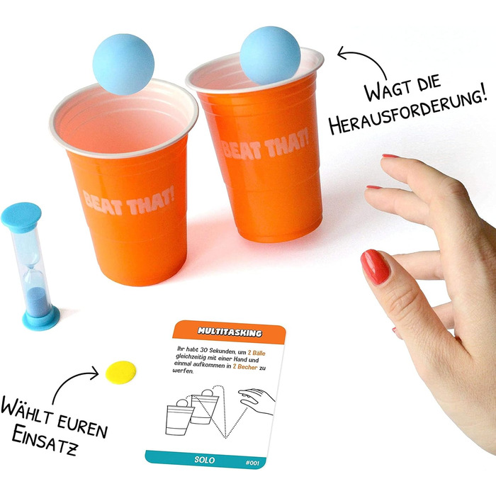 ІГРИ НА РИНВАХ Beat That Настільна гра, Ігри для вечірок для дорослих, Шалена гра шалених випробувань, Ігри для вечірок, Сімейні ігри - Основна гра для веселих подарунків