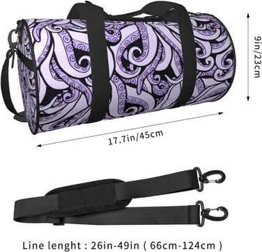 Спортивна сумка для подорожей, дизайн відьма, натхненний морем, чорний колір, універсальний розмір, дорожня сумка