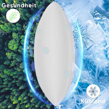 Подушка з піни з ефектом пам&39яті - регульована по висоті подушка з подрібненою піною з ефектом пам&39яті, подушка для шиї, подушка для сну на боці, подушка для підтримки шиї, 60x40x20 см