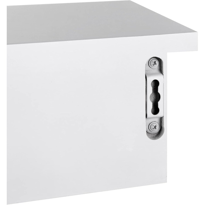 Настінна полиця SONGMICS, плаваюча полиця з 3 шухлядами, вантажопідйомність до 15 кг, 15 x 80 x 10 см, для коридору, вітальні, офісу, легке складання, економить місце, сучасна, біла LWS085W01