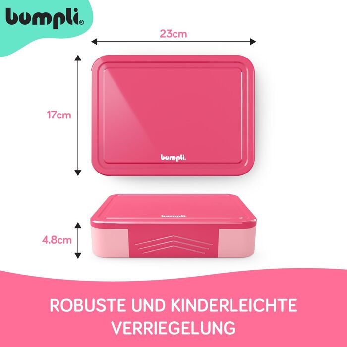 Бумплі Ланчбокс Гурман Дитячий контейнер для обіду з відділеннями, ідеальний для школи та подорожей Міцний ланчбокс, шкільний ланчбокс, стильний дитячий контейнер для їжі, ланчбокс у школу