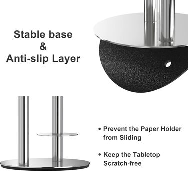 Срібний тримач для туалетного рулону, окремо стоячий тримач для туалетного рулону, тримач для туалетного рулону з нержавіючої стал