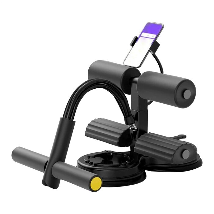 Тренажер для пресу, тренажер для бодібілдингу, тренажер для приміщень з тримачем для телефону, для силових тренувань кора, планки, стегна, підлога, тверда деревина, мармурова плитка, подорожі, офіс