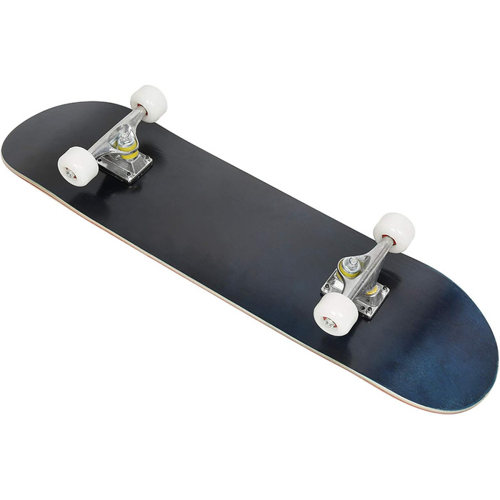 Повна дека для скейтборду з клена - комплектний скейтборд для дітей, підлітків та дорослих, ABEC-7 кулькові підшипники, вантажопідйомність 250 кг, чорний колір