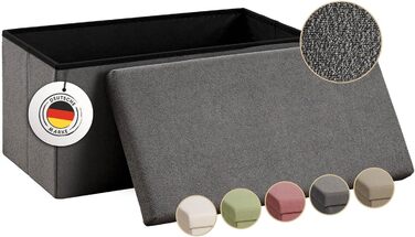 Велика лавка для зберігання Laleni - Лавка-скриня для зберігання 76x38 см - Сидіння для зберігання - Зручний стілець для зберігання - Коробки для зберігання в дитячій кімнаті - Лавка для зберігання - Коробка для зберігання кольору тауп 76 x 38 x 38 см