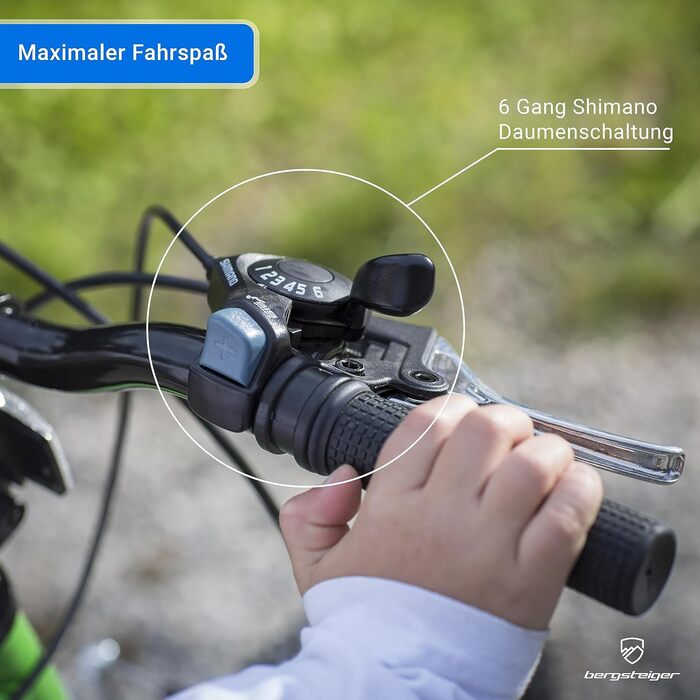 Дитячий велосипед 24 дюйми, підходить для віку 6, 7, 8, 9, 10, 11, 12, 13 років, 18 швидкостей, повнопідвісний гірський велосипед, велосипед для хлопчиків, велосипед для дівчаток, 20 дюймів, чорний/зелений, 20