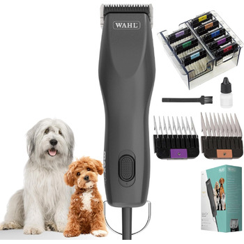 Машинка для стрижки собак Wahl Moser Max 50 з насадкою-гребінцем Agrarzone Edition - Потужна машинка для стрижки собак і котів для скуйовдженого хутра та довгого волосся - Тиха Max 50 з 2 рівнями потужності