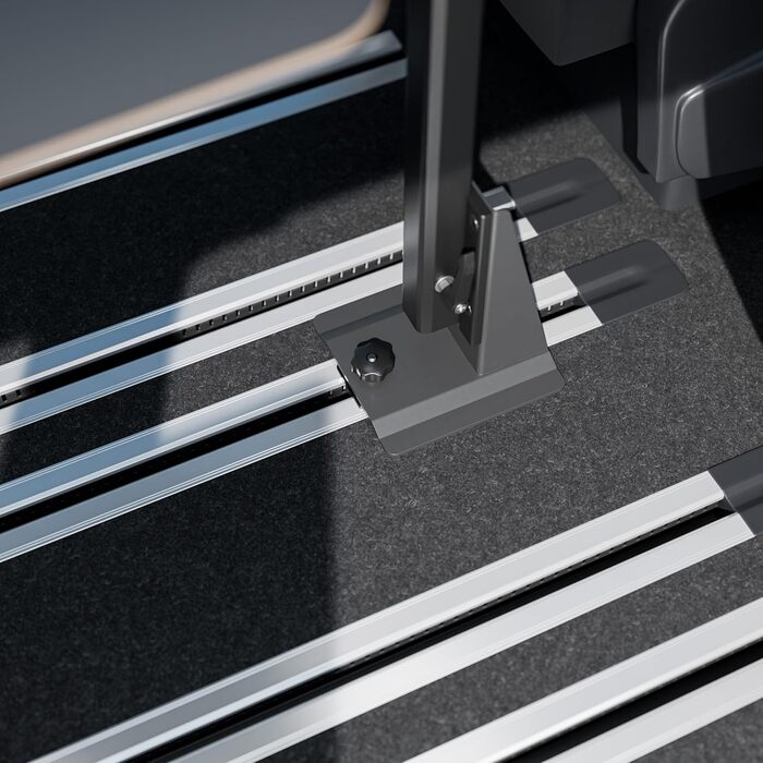 Стіл для підлогової рейки або опорної плити - складаний, розкладний та поворотний - для офісу та кемпінгу у фургоні - консольний столик (Mercedes V-Class/Vito)