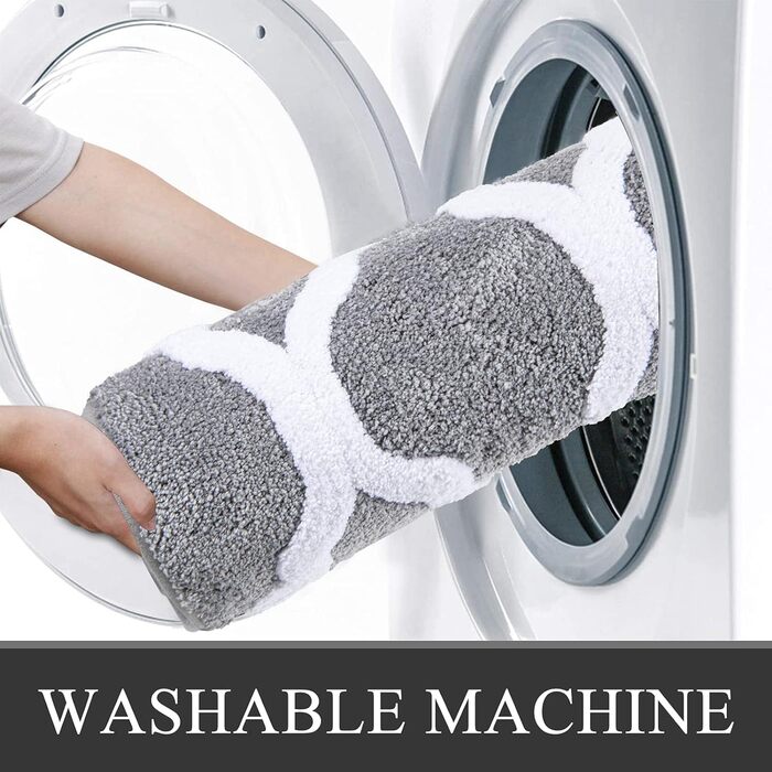 Набір килимків для ванної з мікрофібри Pauwer Набір килимків для ванної з мікрофібри 2 шт. нековзний абсорбуючий м'який килимок дл