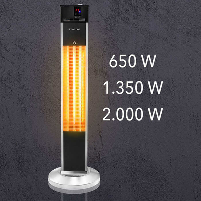 Обігрівач інфрачервоний Trotec IRS 2000 E 2000 W Silver/Black (1410003920)