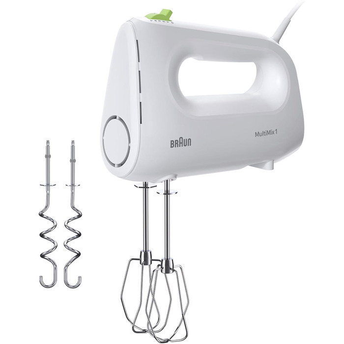 Ручний міксер Braun Household MultiMix 1 HM 1110 WH - ручний міксер з 4-ма швидкостями плюс турбо, технологія FastMix, EasyClick,